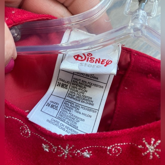 Y2K Winnie the Pooh embroidered Disney store holiday dress size 24 months - Picture 2 of 4